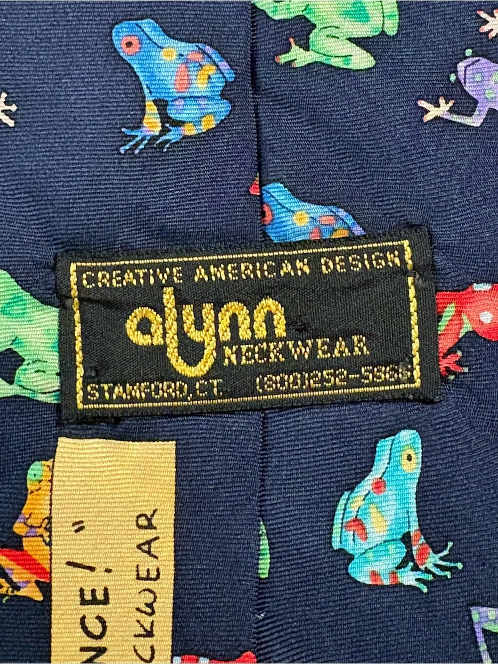 Alynn My Prince Frog Necktie Novelty Poison Dart Frog Silk Tie USA